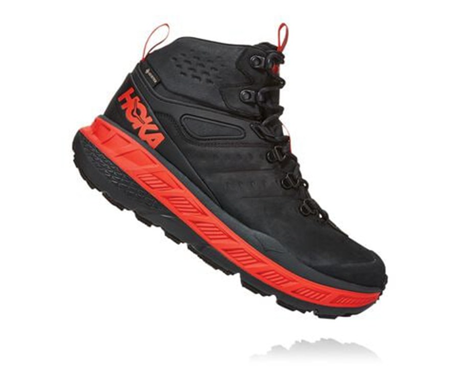 Hoka One One Turisticke Topanky Panske Čierne - Stinson Mid GORE-TEX - 54167-ZQJB